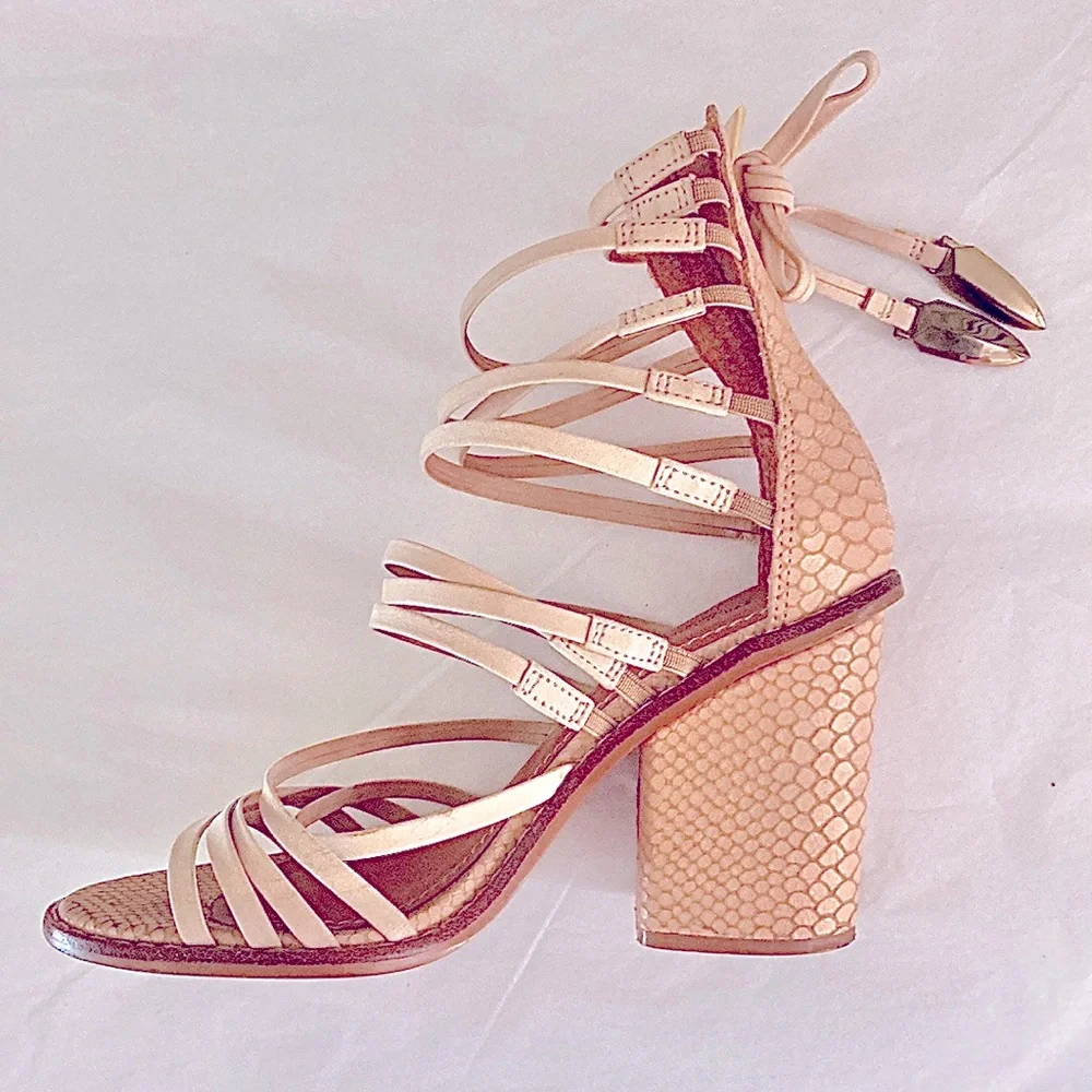 WINDSOR SMITH natural leather Strappy heels - Picture 1 of 11